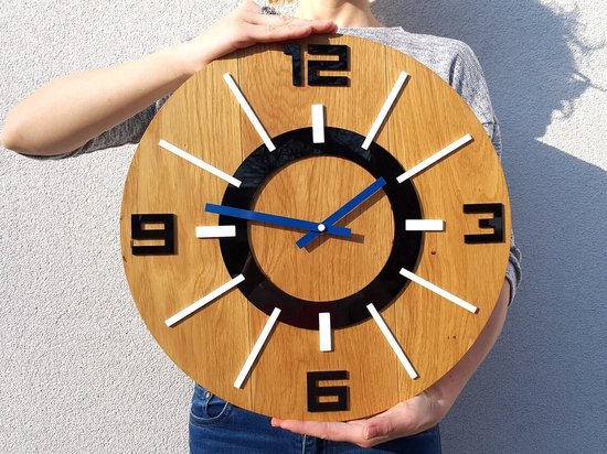 Belanian - Horloges Horloges murales - Grande horloge en bois 33,5 cm x 40  cm Alladyn,... | bol