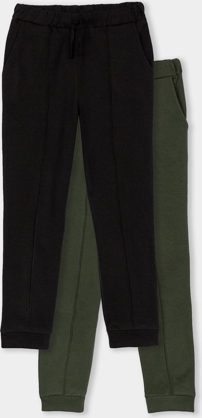 Tiffosi sweatpants, 2 delige set groene en zwarte joggingbroek meisje maat  152 | bol.com