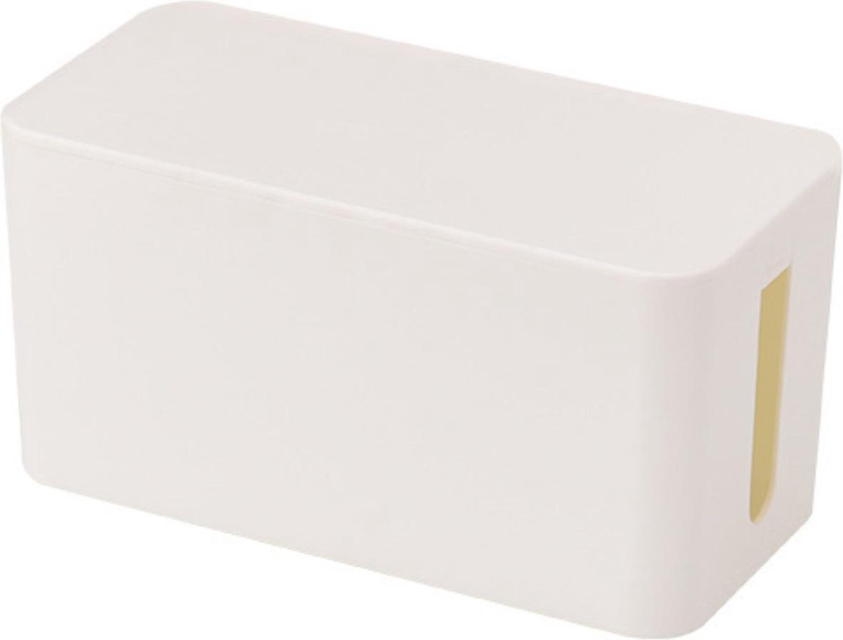 Kabelbox - Opbergbox stekkerdoos - Kabelbox voor snoeren wegwerken - Wit - 23.5 cm - Allteq