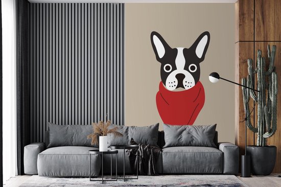 Papier peint photo peint vinyle - Portrait d'un schnauzer largeur 160 cm x hauteur 240 cm - Tirage photo sur papier peint (disponible en 7 tailles)