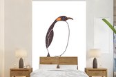 Illustration d'un pingouin sur fond blanc 145x220 cm