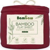 Bamboe Laken | 270cm x 290 | Bourgondy | Bovenlaken 2-Persoons Extra breed | Beddengoed | Ultrazacht plat laken | Luxe Bamboe Beddengoed | Hypoallergeen lakens | Puur Bamboe Viscos