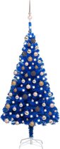 Huis en Tuin Depot Kunstkerstboom Met Led'S En Kerstballen 180 Cm Pvc Blauw
