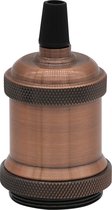 Industriële E27 Lampfitting met Snoer - inclusief Montagemateriaal - Vintage Retro Industriële Stijl - Lamphouder - Rood Brons