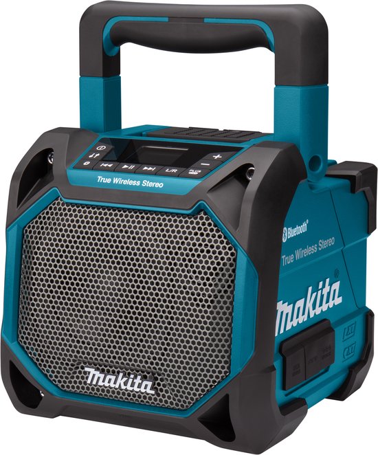 doos Makkelijk in de omgang Duidelijk maken Makita DMR203 10.8-18V Li-Ion Accu Bluetooth speaker - werkt op netstroom &  accu | bol.com