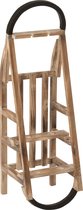 J-Line Wijnfleshouder Slee Hout Grey Wash
