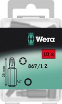 Wera 867/1 Z DIY SiS 05072408001 Embout Torx T 20 Alliage d'acier à outils, Tough D 6.3 10 pc(s)
