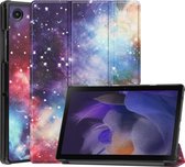 Tablet hoes geschikt voor Samsung Galaxy Tab A8 (2022 & 2021) tri-fold hoes met auto/wake functie - 10.5 inch - Galaxy