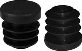 Set van 100 plastic stoelpootdoppen (intern, rond, 5-9-10, zwart) [I-RO-10-B] [WD1637847712]
