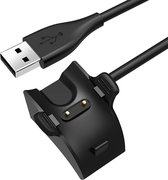 Case2go - Oplaadkabel geschikt voor Huawei Band 2 / 3 / 3 Pro / 4 / 4 Pro - USB-kabel - 1.00 meter - Zwart