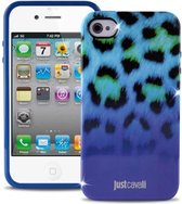 Puro - Just Cavalli - iPhone 4/4S - Macro Leopard Cover - blauw