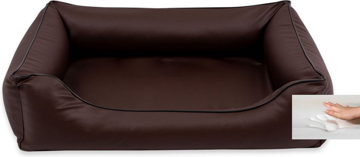 Dog's Lifestyle orthopedische hondenmand Eco Leer Bruin 100cm Large