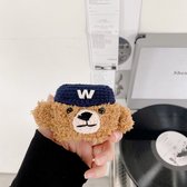 AirPods 3 hoesje | Apple AirPods hoesje siliconen case | Bear met Cap