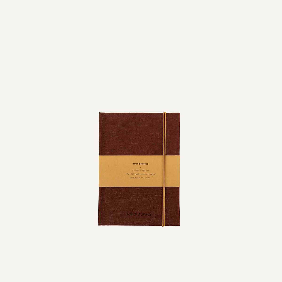 Monk & Anna notitieboek S | Linnen | Hardcover | Mahogany