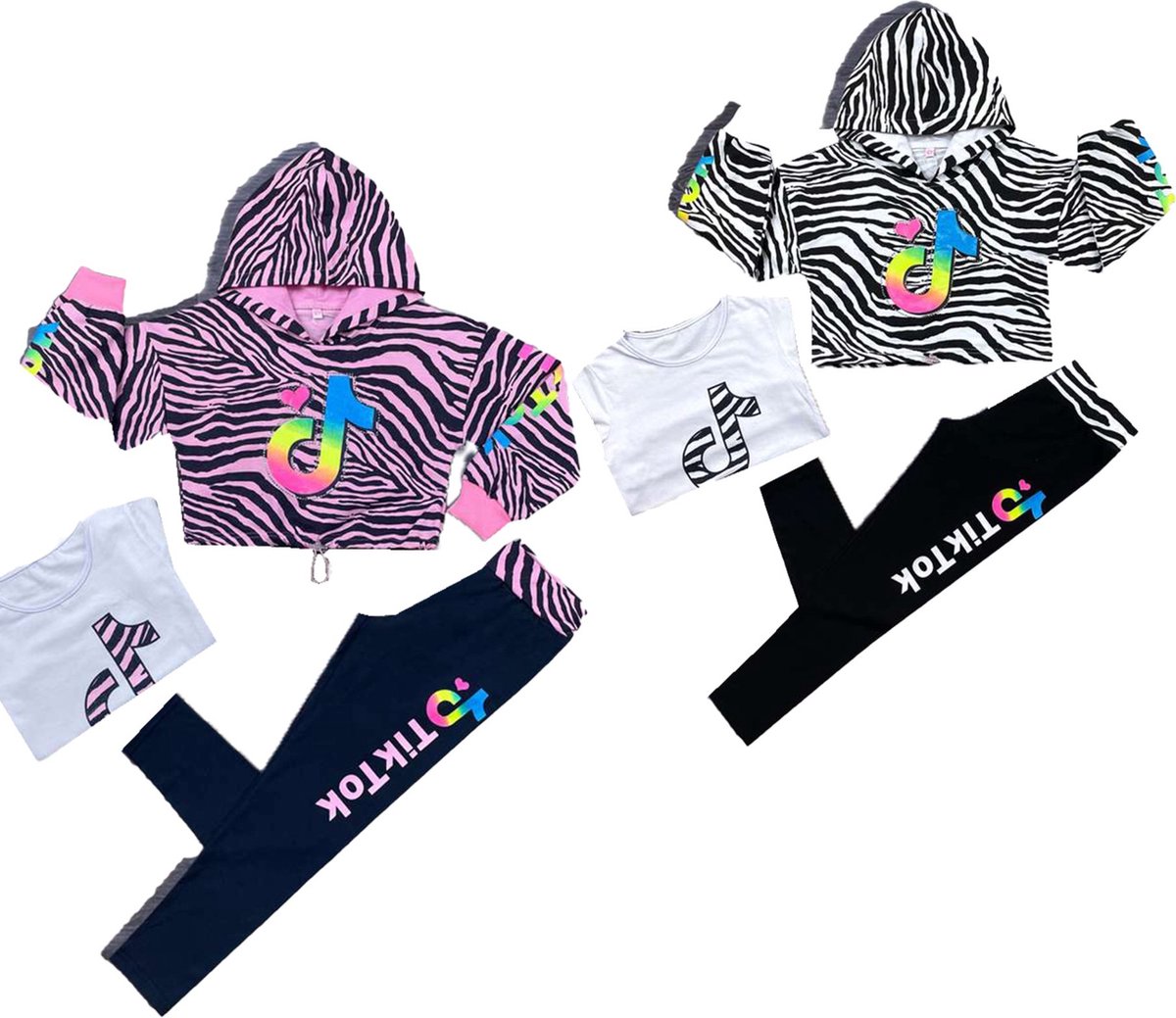 Joggingpak voor meisjes, kleding, 3-delig sportpak (sweatjack Joggingpak voor meisjes, kleding, 3-delig sportpak (sweatjack