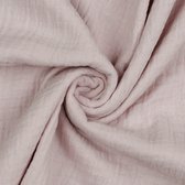 Double Gauze stof - 135cm breed - Soft roze - 50 meter