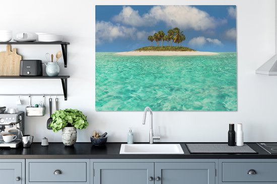 Peintures sur toile - Impression photo île des Caraïbes - 120x90 cm - Décoration murale