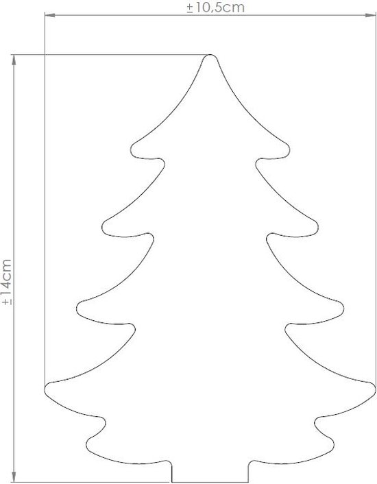 Houten kerstboom 14cm - Kerstdecoratie - Van Aaken Design - Berken  multiplex | bol.com