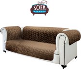 Housse de Sofa Cover Starlyf | Protecteur de banque | Imperméable à l'eau | Housse pour banc | Housse de canapé résistante à l'humidité | Marron | Housse de canapé double|