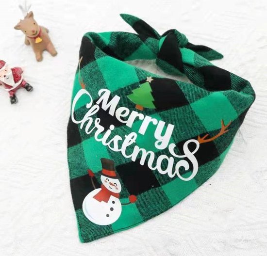 set van 2 kerst Hondenbandana - halsdoek voor je huisdier bandana hond honden kat- sjaal S