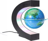 Dakta® Zwevende Wereldbol Magnetisch | met Verlichting | Lamp | LED C vorm | Blauw