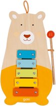 Xylophone en bois avec ours - Goki - Instrument de Musique en bois - Instrument ours - Xylophone