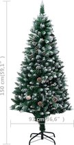 Huis en Tuin Depot Kunstkerstboom Met Led'S En Kerstballen En Dennenappels 150 Cm