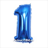 Ballon Cijfer 1 Jaar Blauw Verjaardag Versiering Helium Ballonnen Feest Versiering 80Cm