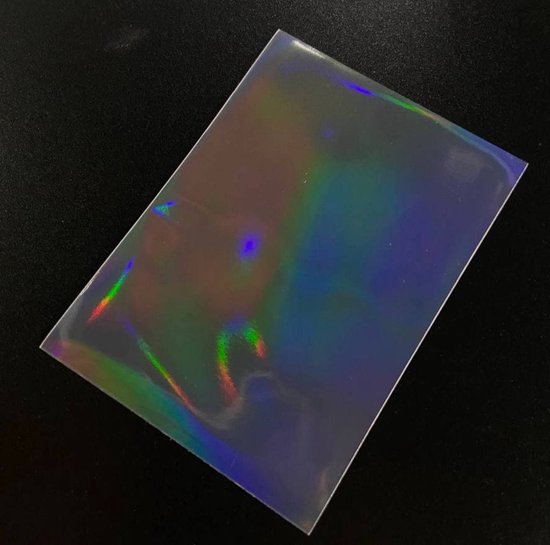 Afbeelding van het spel acid & pvc vrije kaart sleeves | card sleeves | holographic laser rainbow | 50 stuks | 56mm x 87mm