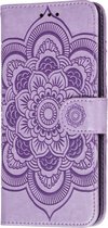Xiaomi Mi 10 Hoesje - Mobigear - Mandala Serie - Kunstlederen Bookcase - Paars - Hoesje Geschikt Voor Xiaomi Mi 10