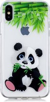 Apple iPhone X Hoesje - Mobigear - Design Serie - TPU Backcover - Panda - Hoesje Geschikt Voor Apple iPhone X