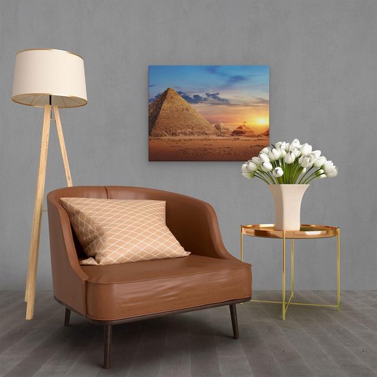 Artaza Toile Peinture Pyramides Égyptiennes Dans Le Désert - 50x40 - Photo Sur Toile - Impression Sur Toile