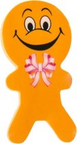 gum poppetjes junior 6 cm rubber oranje 2 stuks