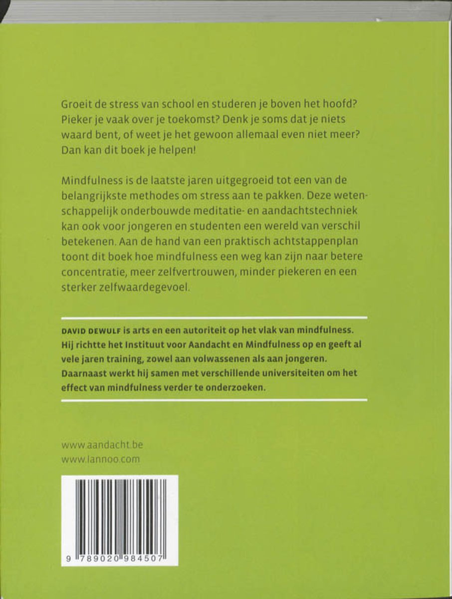 Mindfulness voor jongeren - back cover