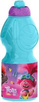 drinkfles Trolls 2 junior 400 ml blauw/paars