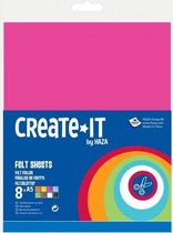 knutselvilt Create It 148 x 210 mm 8 vellen multicolor