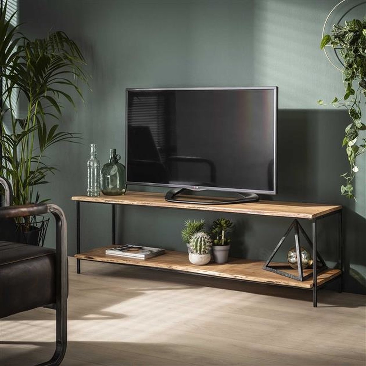 Industrieel TV Meubel Morin Acaciahout 150x40x45