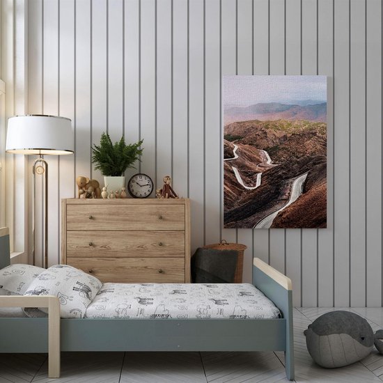 Artaza Peinture Sur Toile Routes Dans Les Montagnes De L'Atlas, Maroc - Sentiers - 40x60 - Photo Sur Toile - Impression Sur Toile