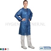 Hycare Bezoekersjas pp non woven met drukknopen blauw maat XL