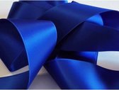 Satin luxe double face blauw satijnlint 40mm x 25m