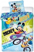 dekbedovertrek Mickey Mouse Sports 140 x 200 cm multicolor
