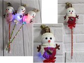 Balpen sneeuwpop diverse kleuren - belletje - verlichting