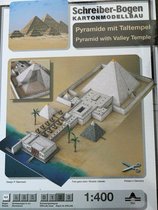 modelbouw in karton, bouwplaat Pyramide met vallei tempel, schaal 1/400