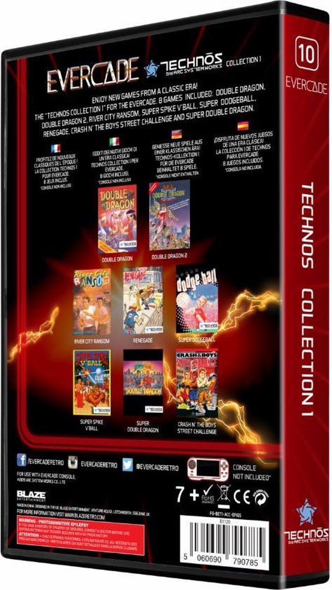 Evercade - NEW CARTRIDGE ANNOUNCEMENT 'Technos Collection 1' featuring 8  classic retro games including three Double Dragon games, Renegade, Super  Spike V'Ball, River City Ransom, Crash 'N' The Boys: Street Challenge and