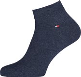 Tommy Hilfiger Quarter Socks (2-pack) - herensokken katoen kort - jeans blauw - Maat: 47-49