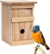blumfeldt Vogelhuis voor holenbroeders - Nestkast - onbehandeld natuurlijk hout - ophangoog kant-en-klaar gemonteerd - 16,5 x 25 x 17 cm