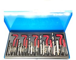 131-delig Schroefdraad reparatie set met Helicoil draad - Schroedraad tap set M5, M6, M8, M10, M12 - Schroefdraad reparatieset Metrisch