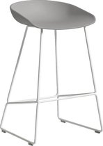 About A Stool AAS 38 - betongrijs - wit - 76 cm