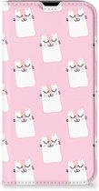 Bookcase Valentijn Cadeaus iPhone 13 Pro Smart Cover Hoesje Sleeping Cats