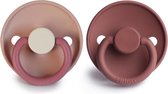FRIGG - COLOR - 2-PACK - SILICONE - PEONY/WOODCHUCK - T1 - Fopspeen - Baby - Speen